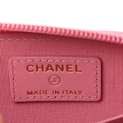 Chanel Caviar Quilted Boy Zip Around Coin Purse Wallet Pink 6 of 7