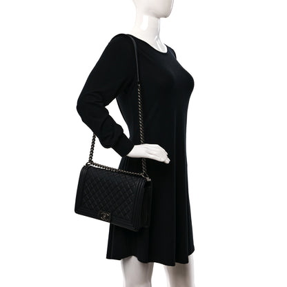 Chanel Caviar Quilted New Medium Boy Flap Black 2 of 9