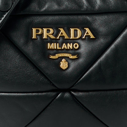Prada Nappa Re-Nylon Triangle Quilted Patchwork System Shoulder Bag Black 9 of 12