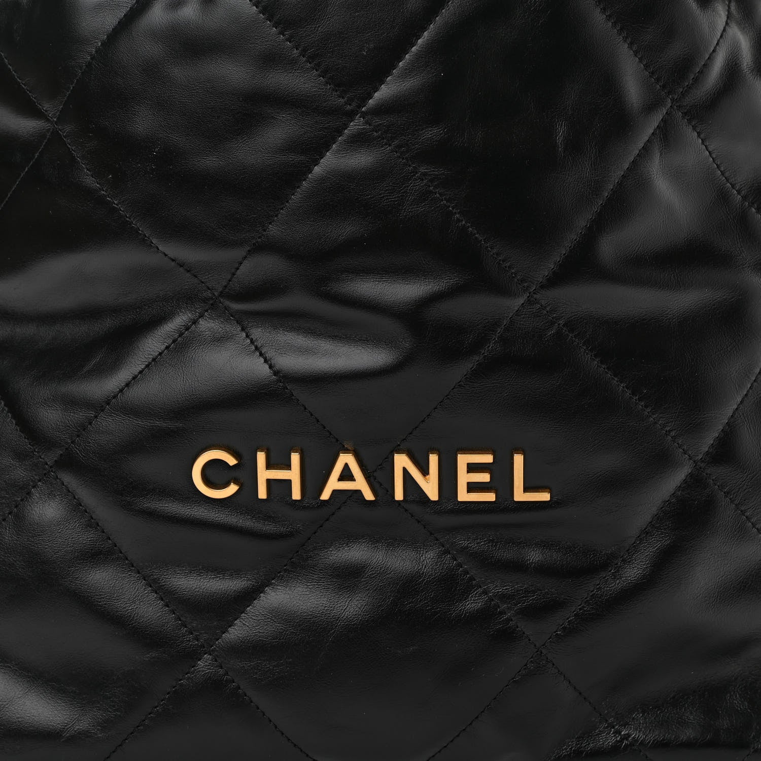 Chanel Shiny Calfskin Quilted Small Chanel 22 Black 9 of 11