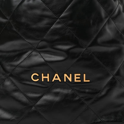 Chanel Shiny Calfskin Quilted Small Chanel 22 Black 9 of 11