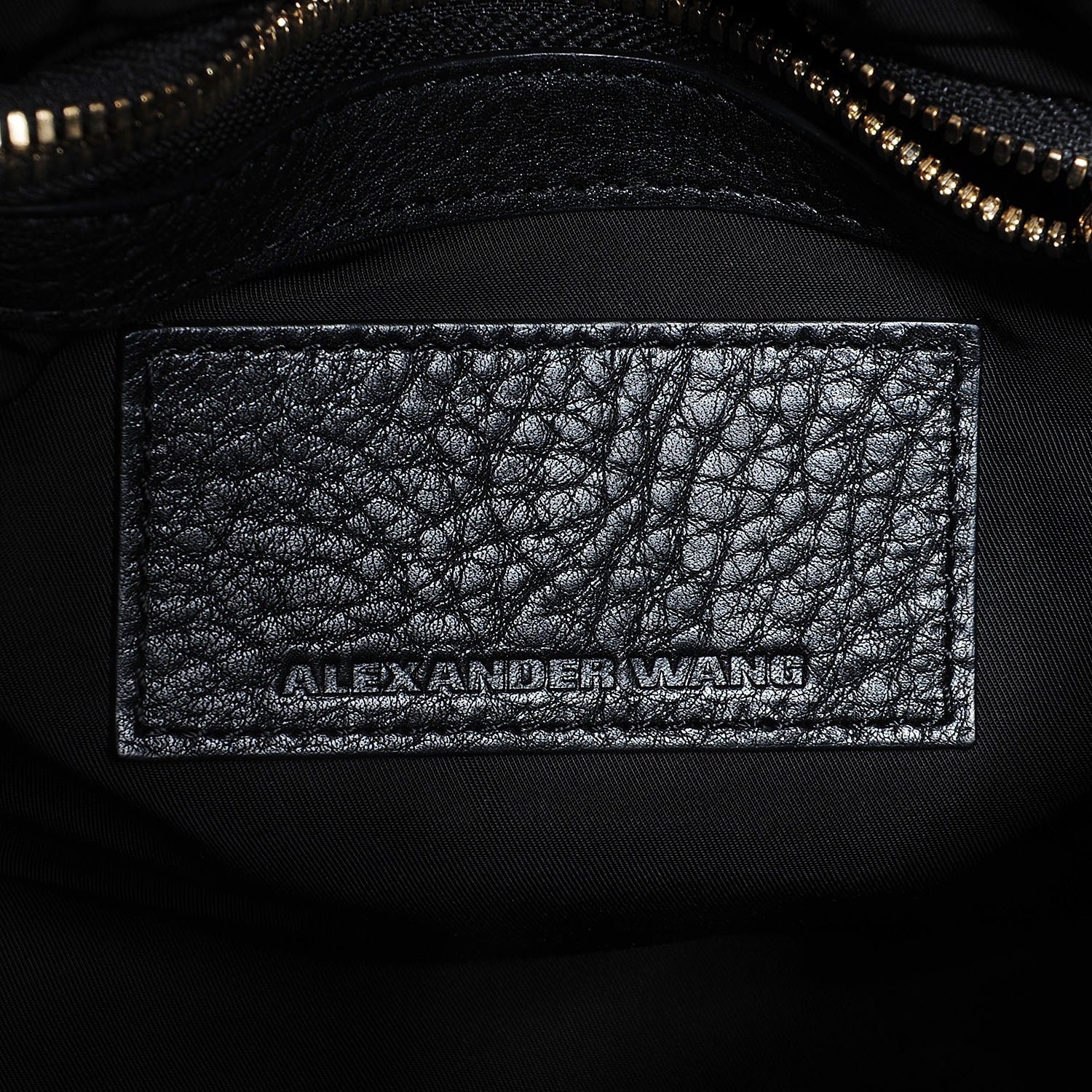 Alexander Wang Pebbled Lambskin Rockie Black w Pale Gold Hardware 6 of 8