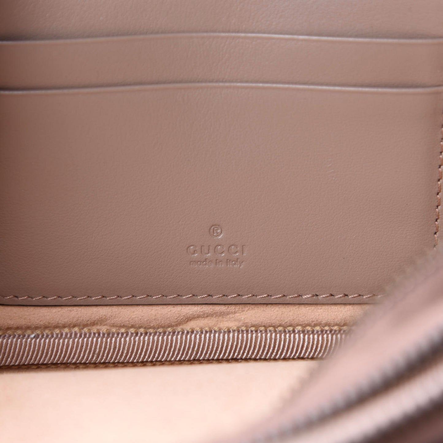 Calfskin Matelasse Mini GG Marmont Chain Crossbody Bag Porcelain Rose