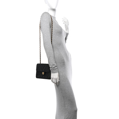 Chanel Lambskin Quilted Mini Square Flap Bag Black 2 of 14