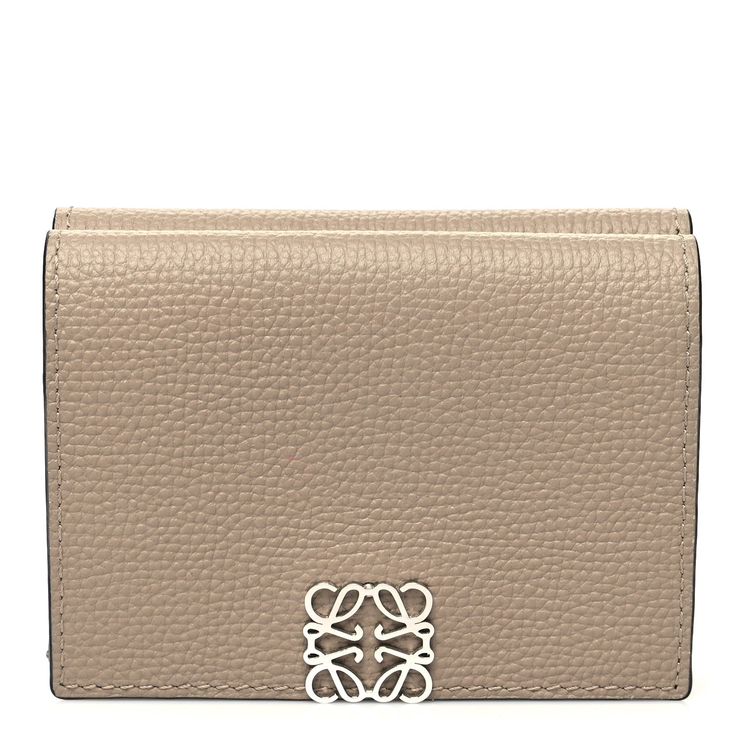 Loewe Pebble Grain Calfskin Anagram Small Vertical Wallet Sand 1 of 11