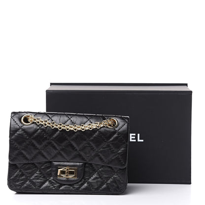 Chanel Aged Calfskin Quilted 2.55 Reissue Mini Flap Black 12 of 12