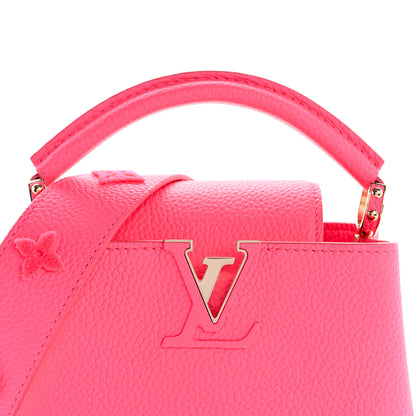 Louis Vuitton Taurillon Monogram Tuffetage Capucines Mini Fluo Pink 7 of 12