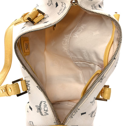 MCM Visetos Essential Barrel Bag White Yellow 5 of 12