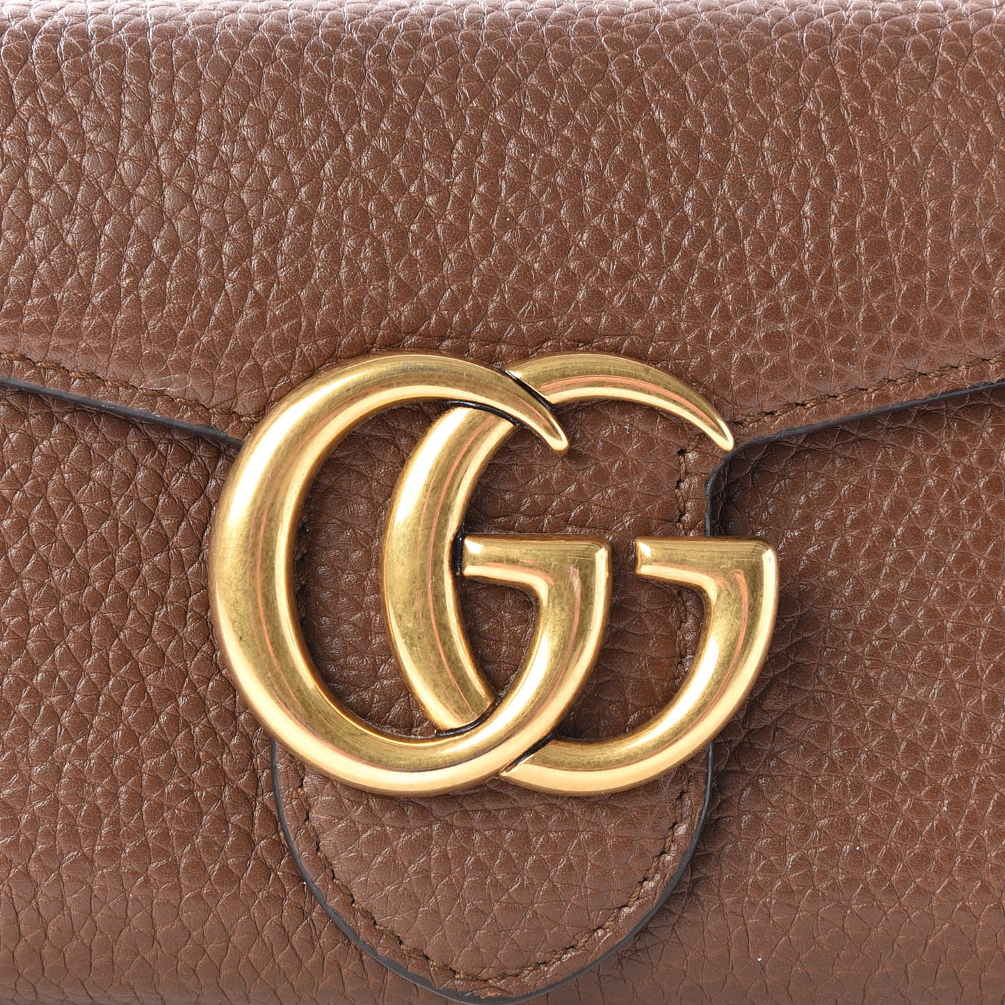 Cellarius Calfskin GG Marmont Continental Wallet Nut Brown