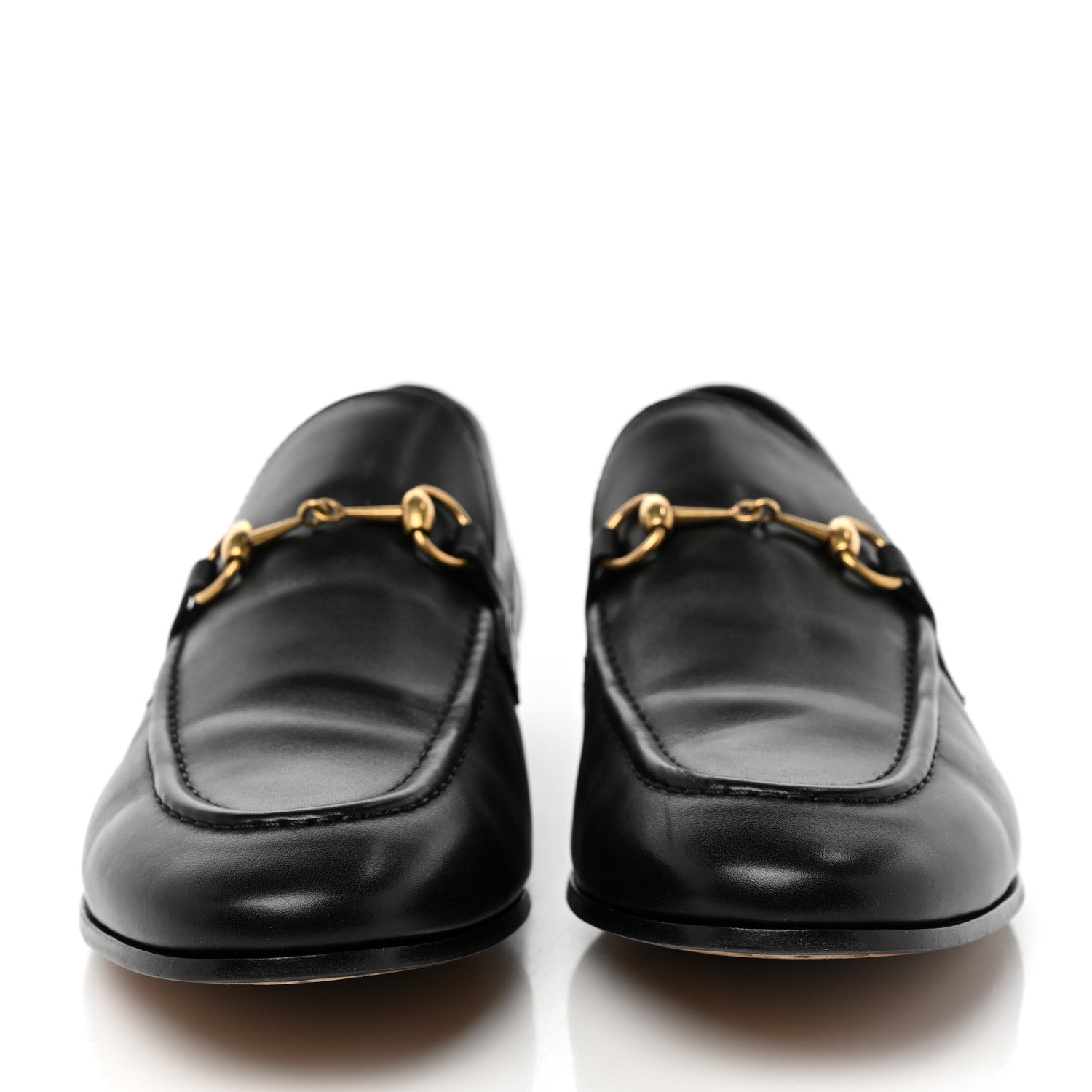 Gucci Calfskin Womens Jordaan Loafers 40.5 Black 2 of 9