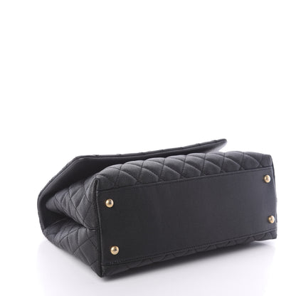 Chanel Caviar Quilted Small Coco Handle Flap Black 5 of 10
