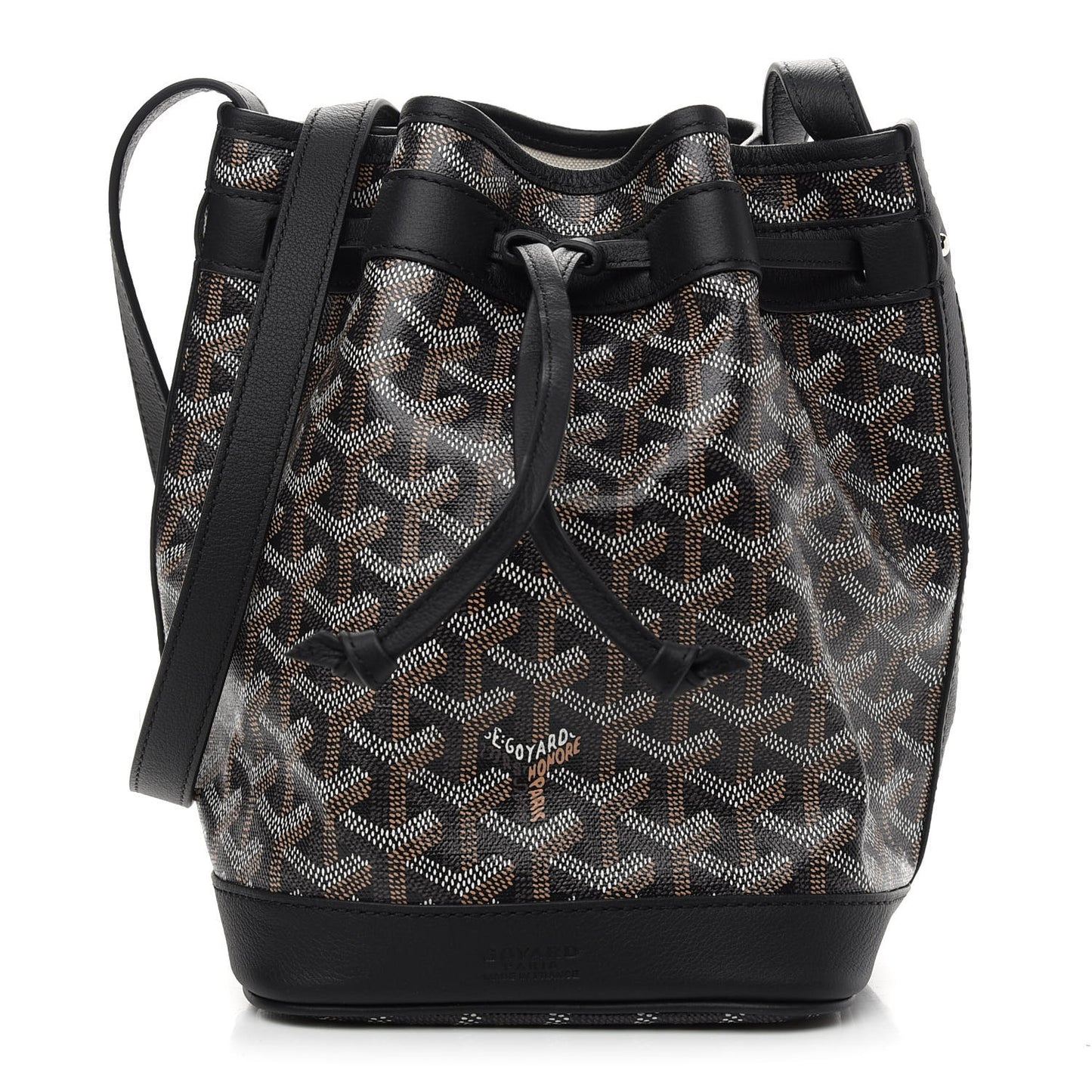 Goyardine Petit Flot Bucket Bag PM Black