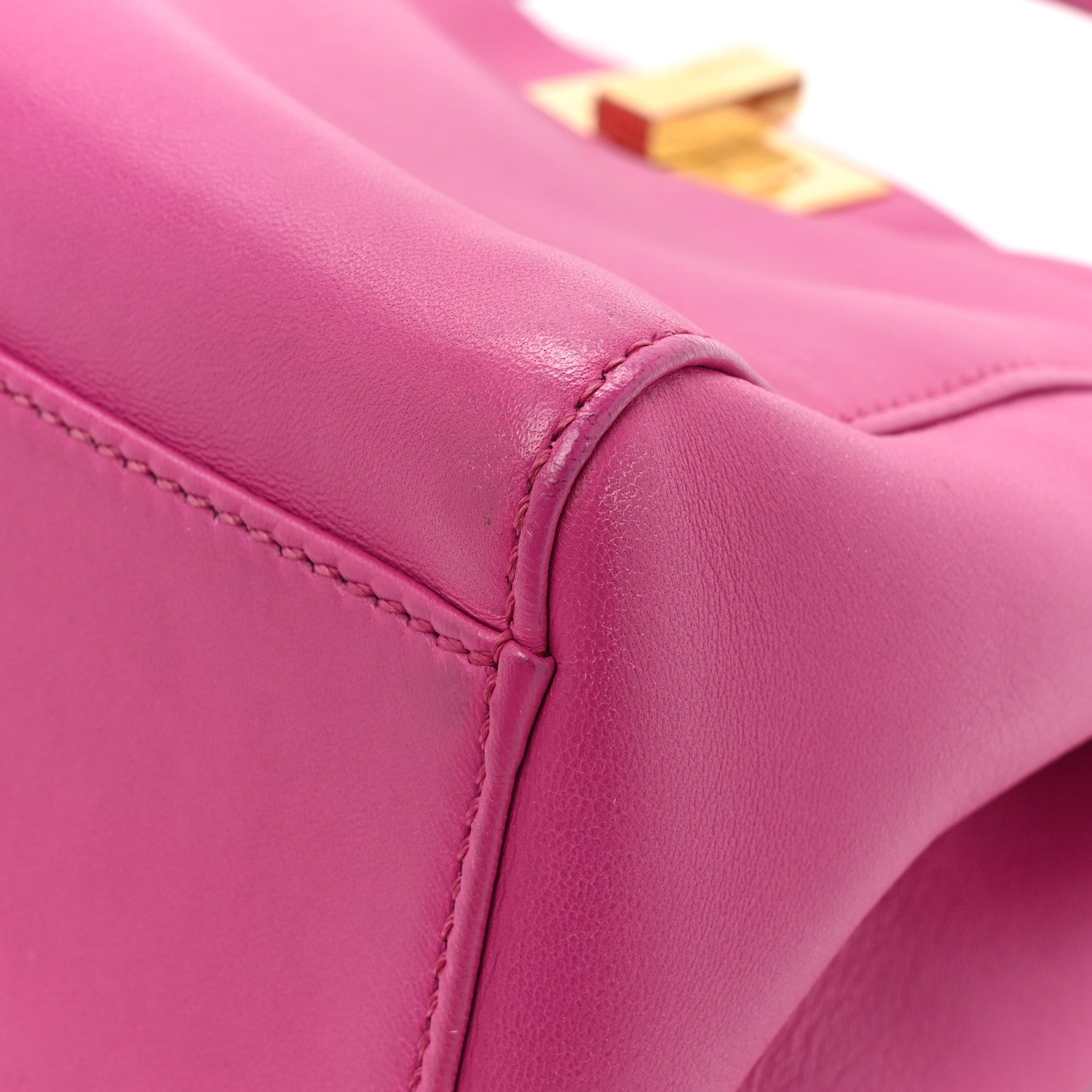 Fendi Nappa Mini Peekaboo Iconic Satchel Magenta 11 of 15