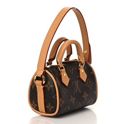 Louis Vuitton Monogram Micro Speedy Bag Charm 2 of 9