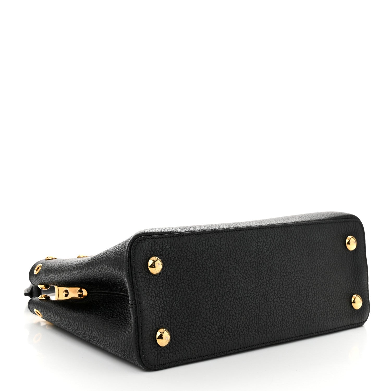Louis Vuitton Taurillon Studded Capucines PM Black 4 of 10