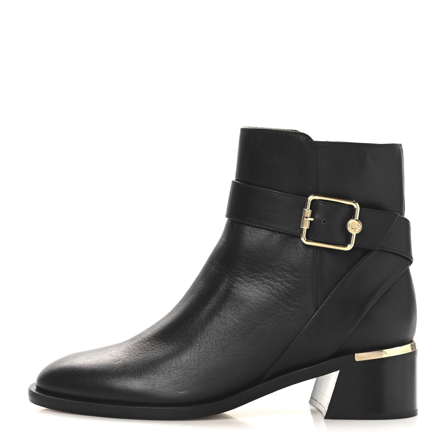Jimmy Choo Calfskin Clarice 45 Boots 38 Black 1 of 8
