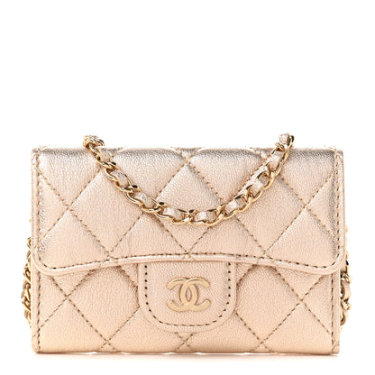 Chanel Metallic Lambskin Quilted Belt Bag Gold 1 of 12