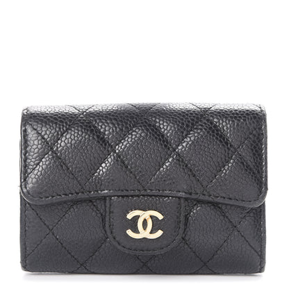 Chanel Caviar Quilted Classic 4 Key Holder Wallet Black 1 of 12
