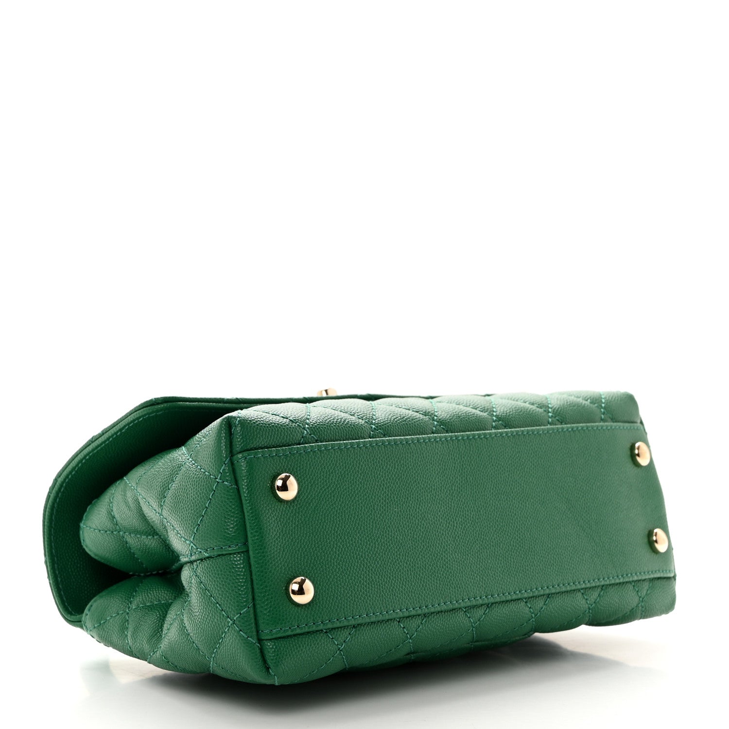 Chanel Caviar Quilted Mini Coco Handle Flap Green 4 of 10