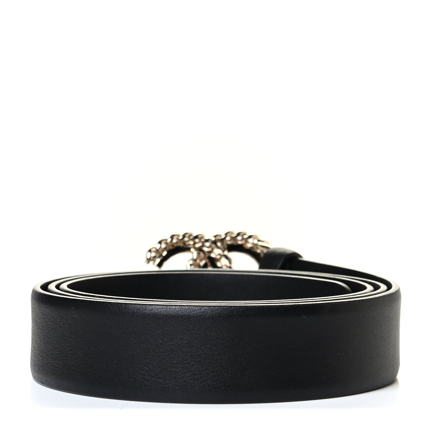 Chanel Calfskin Crystal CC Chain Belt 85 34 Black 2 of 4