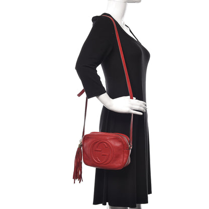 Gucci Pebbled Calfskin Small Soho Disco Bag Tabasco Red 2 of 17