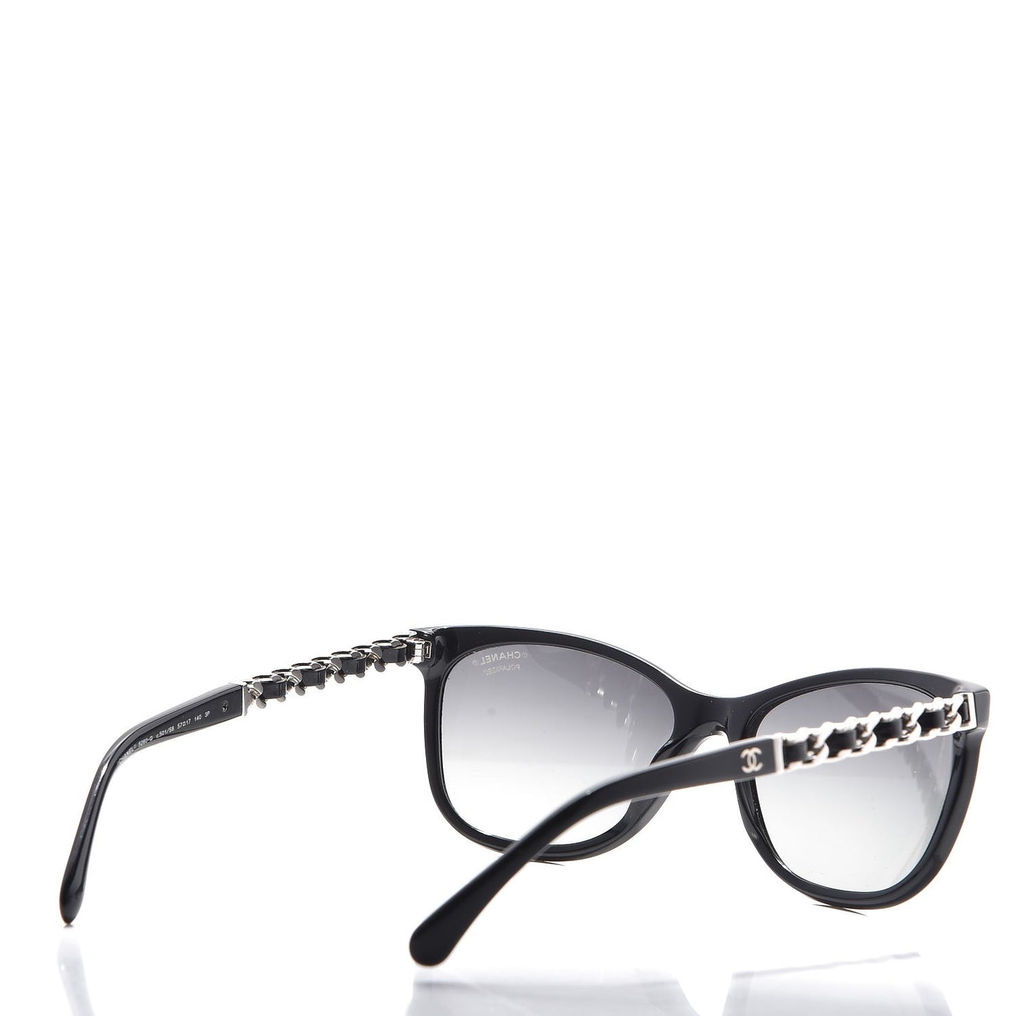 Cat Eye Chain Polarized Sunglasses 5260-Q Black