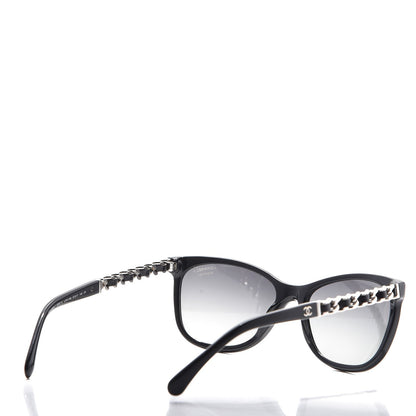 Chanel Cat Eye Chain Polarized Sunglasses 5260-Q Black 4 of 9