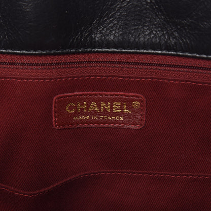 Chanel Glazed Calfskin Quilted Large Front Pocket Tote Black 6 of 10