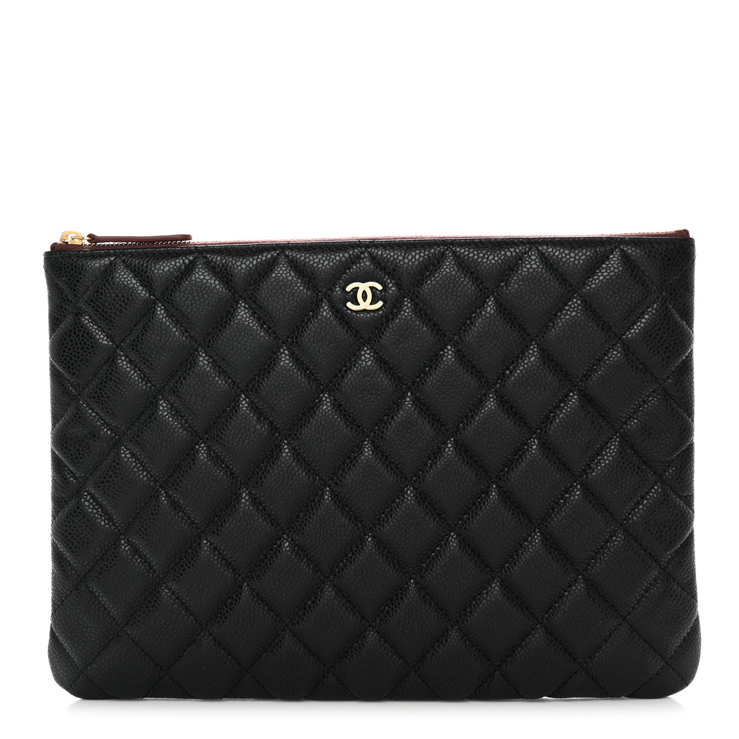 Caviar Quilted Medium Cosmetic Case Black