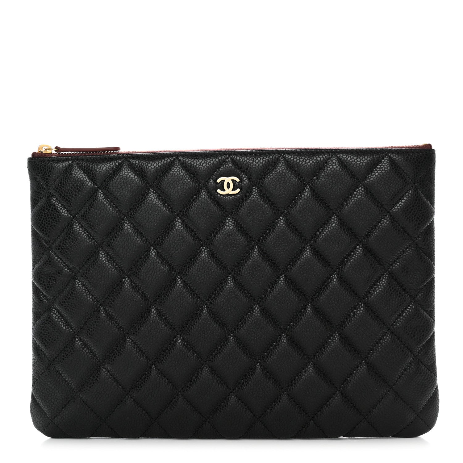 Chanel Caviar Quilted Medium Cosmetic Case Black 1 of 9