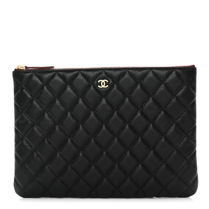 Chanel Caviar Quilted Medium Cosmetic Case Black 1 of 9
