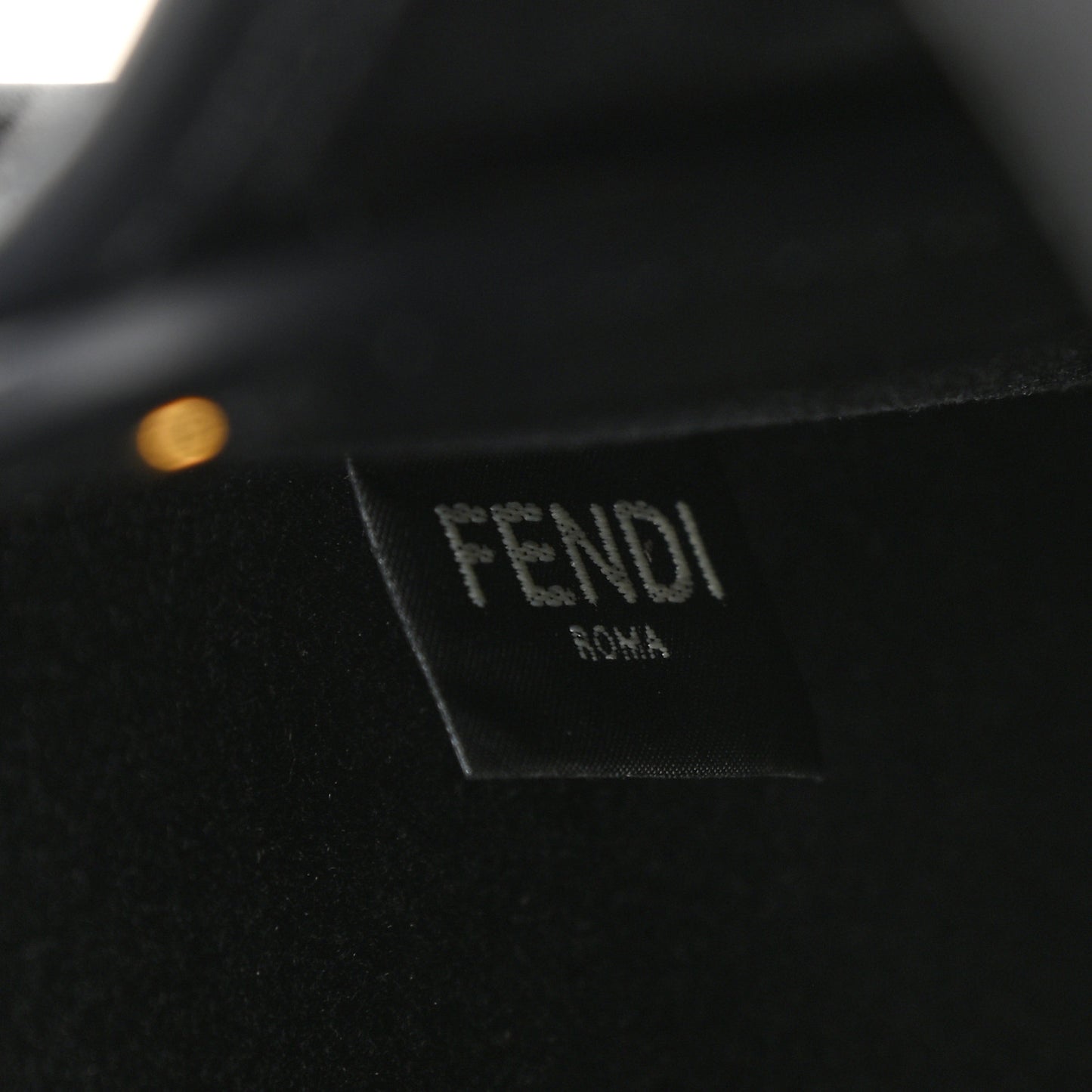 Glazed Fabric Vitello Century FF 1974 Stamp Patch Medium Peekaboo Defender Cover Mogano Panna Black