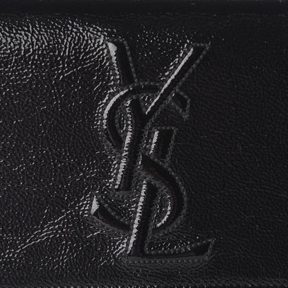 Saint Laurent Textured Patent Monogram Belle De Jour Clutch Black 7 of 7