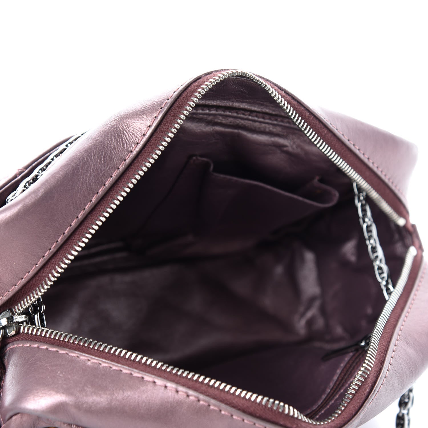 Chanel Metallic Aged Calfskin Quilted Medium Reissue Camera Case Pink 5 of 10