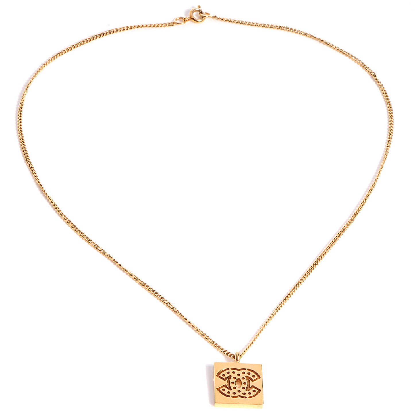 CC Pendant Necklace Gold