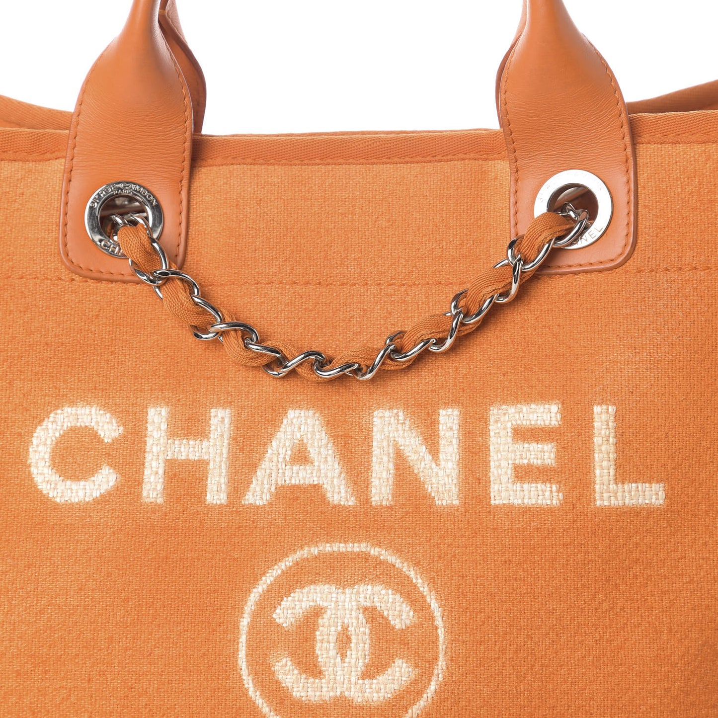Canvas Medium Deauville Tote Orange