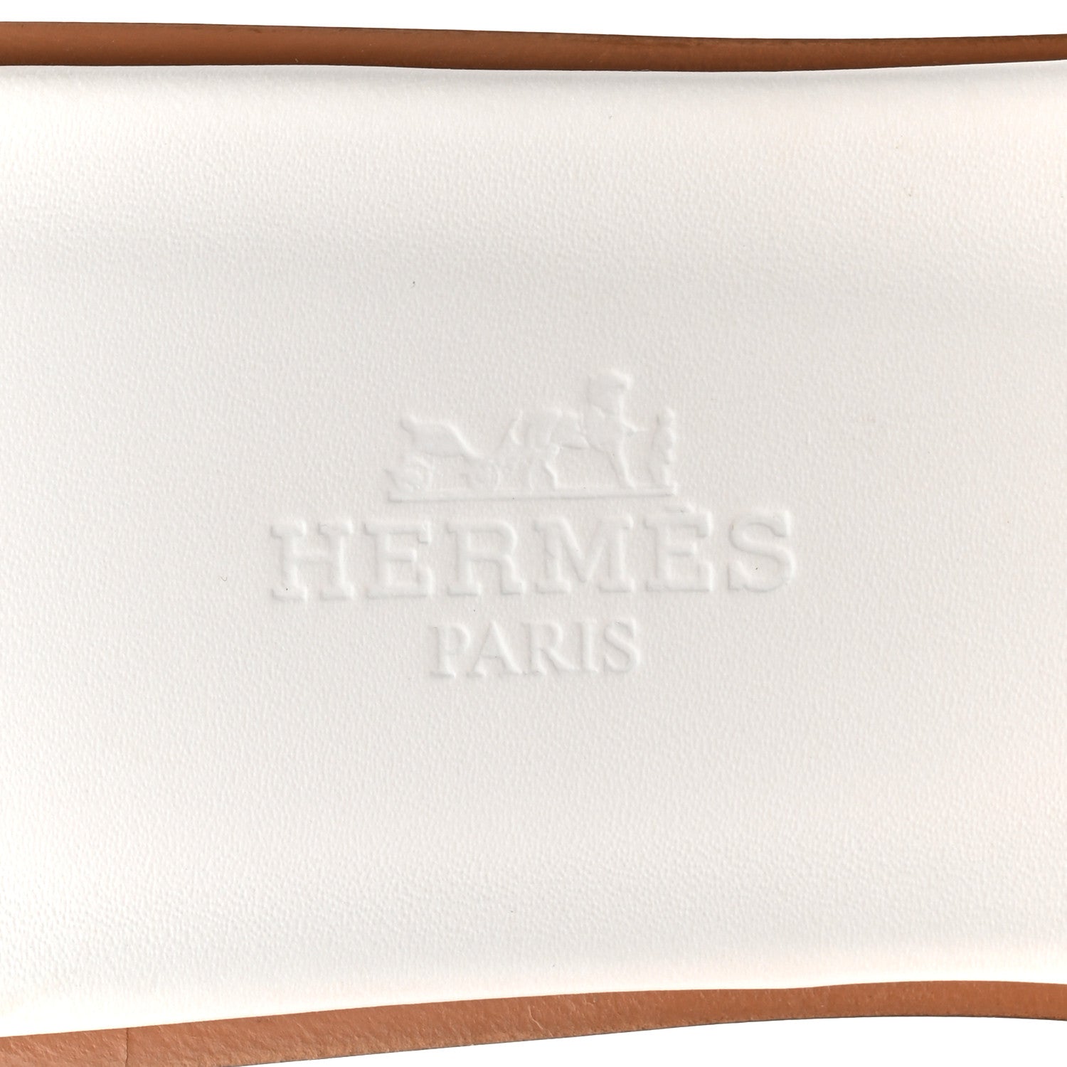Hermes Box Calfskin Oran Sandals 37 White 7 of 9