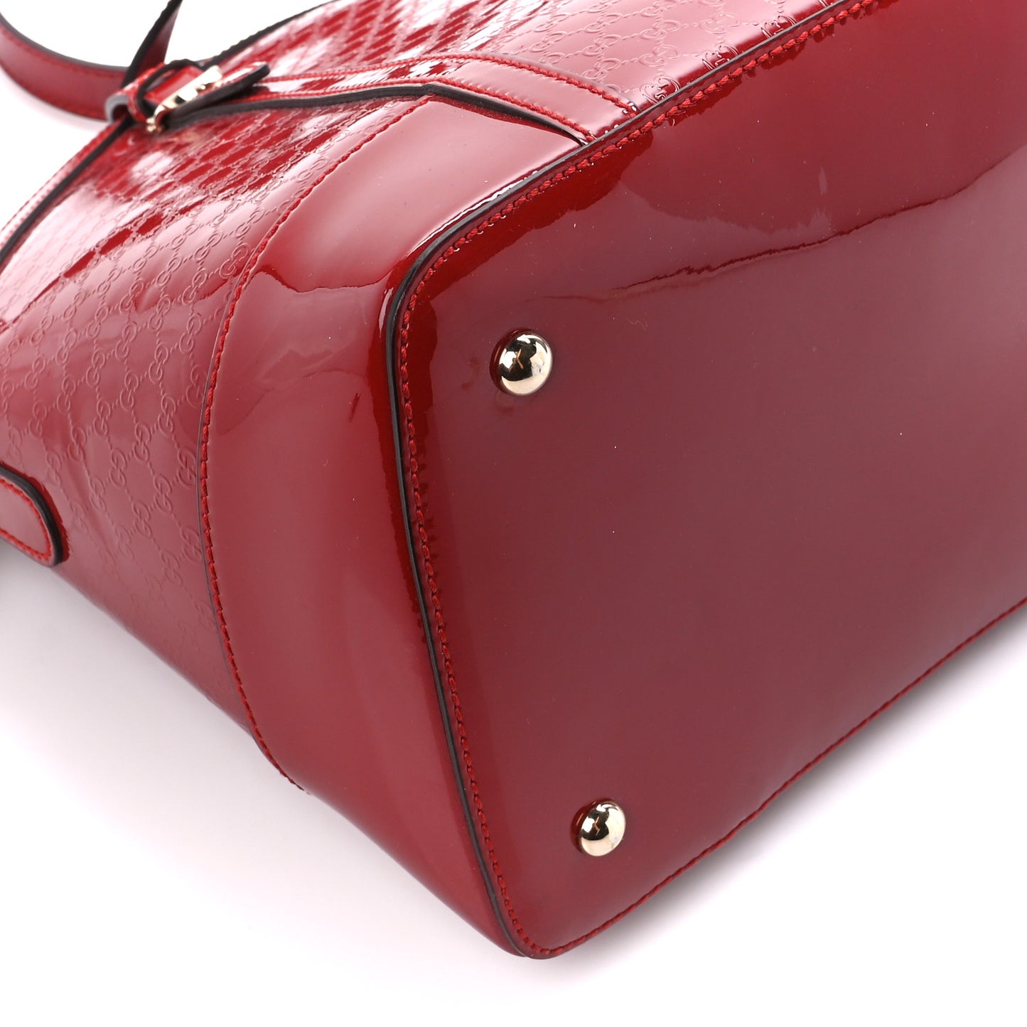 Patent Microguccissima Medium Nice Top Handle Dome Bag Rose Bed