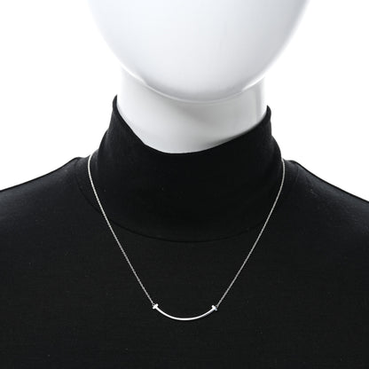 Tiffany Sterling Silver Small T Smile Pendant Necklace 3 of 4