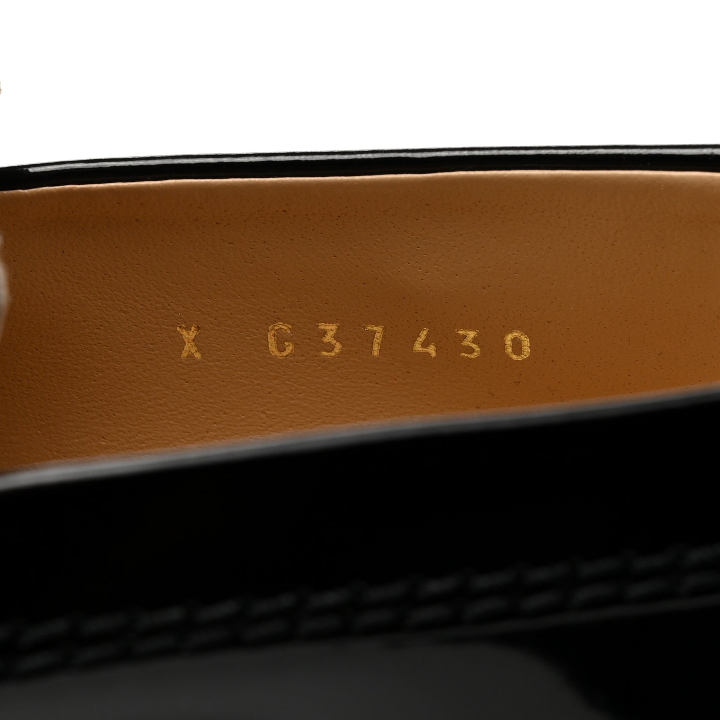 Shiny Calfskin Logo Loafers 39 Black