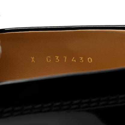Chanel Shiny Calfskin Logo Loafers 39 Black 7 of 11