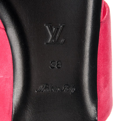 Louis Vuitton Suede Bayfront Flat Mules 38 Framboise 6 of 8