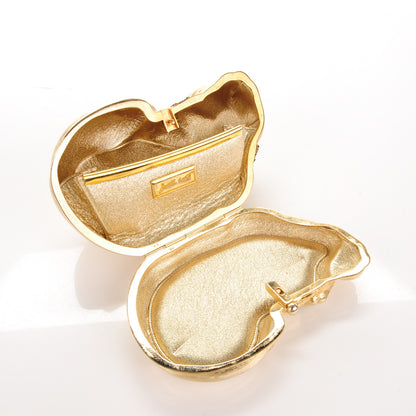 Judith Leiber Swarovski Crystal Sleeping Cat Minaudiere Clutch Gold 5 of 7