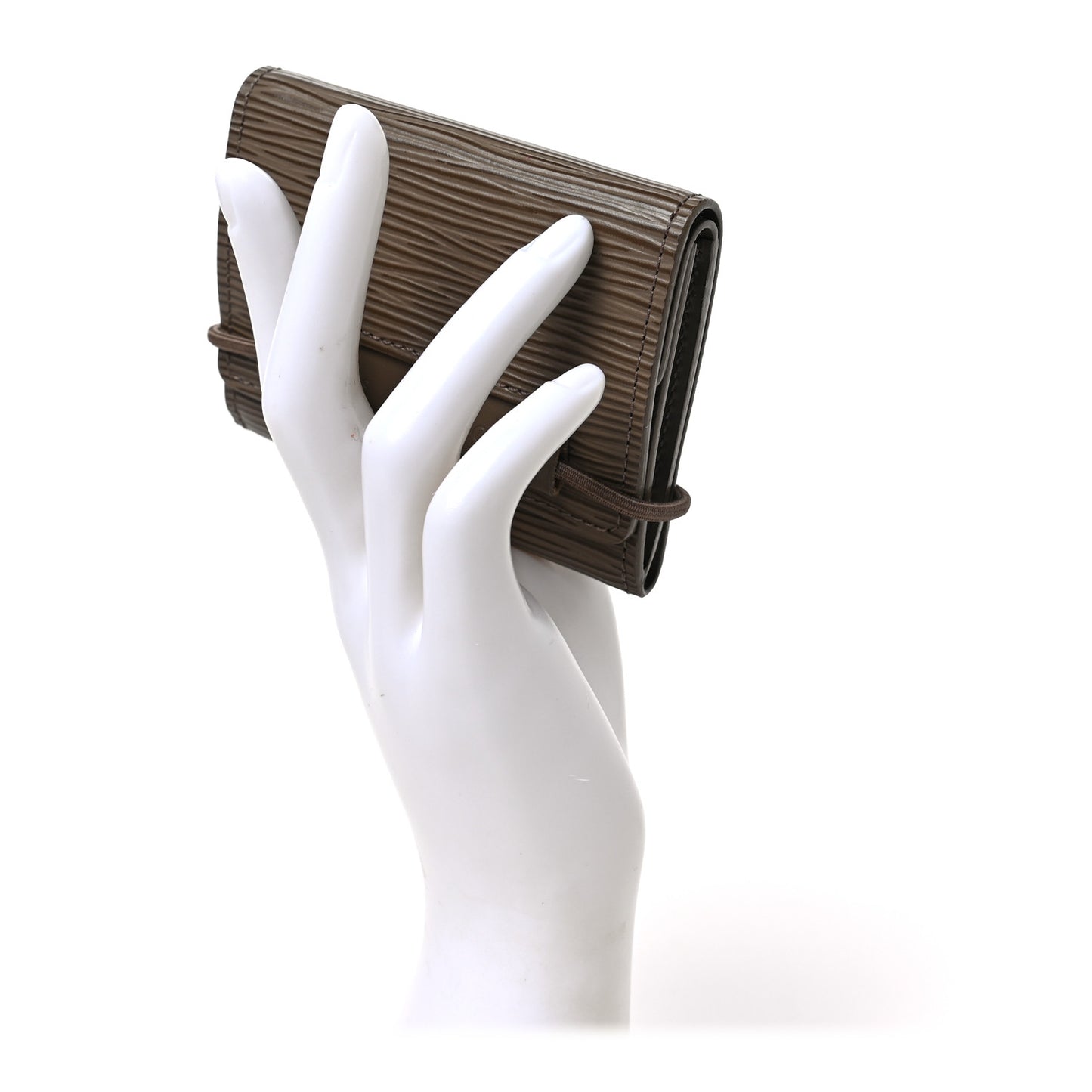 Epi Porte-Monnaie Elastique Wallet Pepper