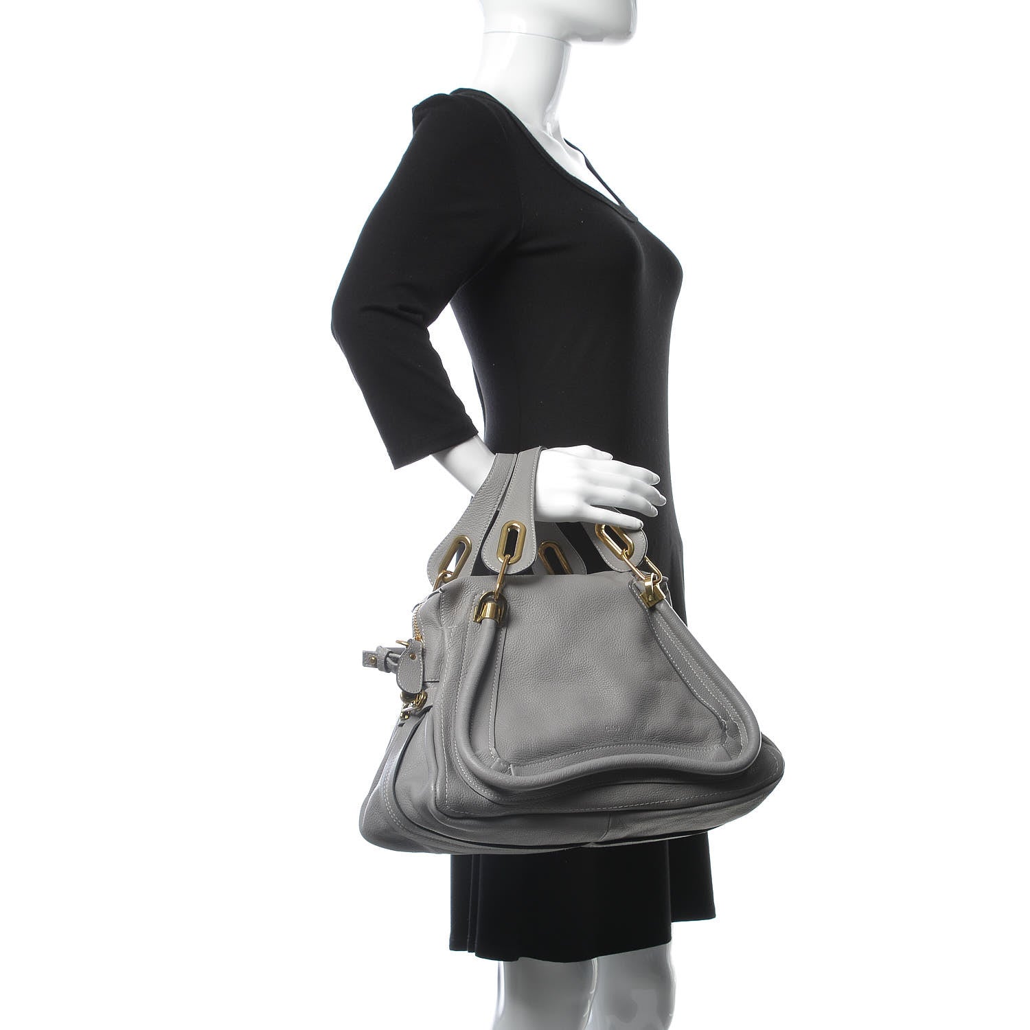 Chloe Calfskin Medium Paraty Cashmere Grey 3 of 12