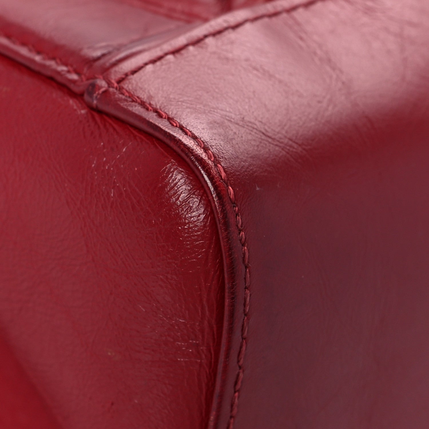 Chanel Aged Calfskin Chevron Quilted Backpack Red 11 of 18