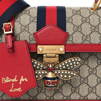Gucci GG Supreme Monogram Small Queen Margaret Top Handle Bag Red 8 of 10