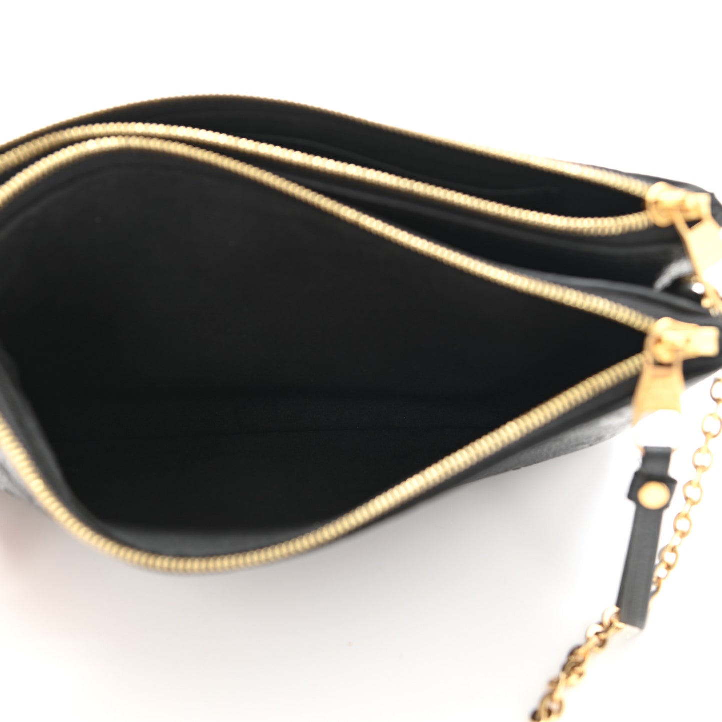 Empreinte Double Zip Pochette Black