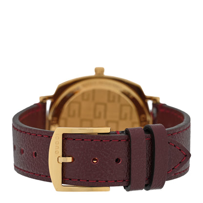 Gucci Stainless Steel Calfskin 35mm Grip Quartz Watch Burgundy 3 of 5