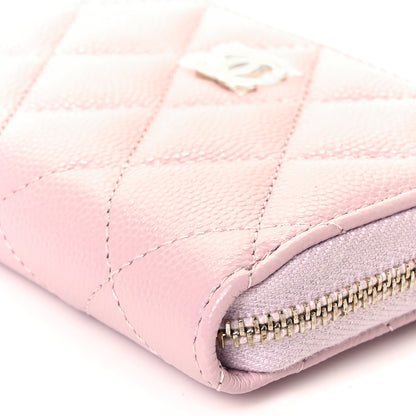 Chanel Caviar Quilted Zip Coin Purse Light Pink 9 of 9